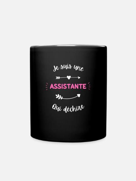 Je suis une assistante qui déchire - Mug uni - noir