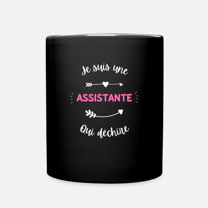 Je suis une assistante qui déchire - Mug uni - noir