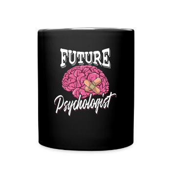 Future Psychologist - Therapy Psychology Brain - Full Colour Mug - black - Front