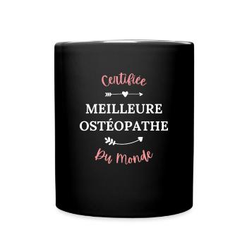 Certifiée meilleure ostéopathe du monde - Mug uni - noir - Devant