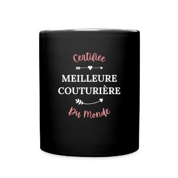 Certifiée meilleure couturière du monde - Mug uni - noir - Devant