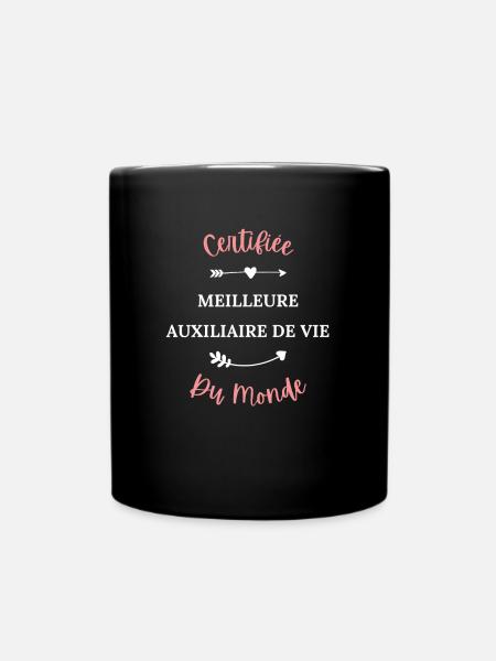 Certifiée meilleure auxiliaire de vie - Mug uni - noir