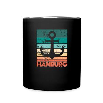 Hambourg Navire portuaire Hanséatique Ville de St. Pauli Cadeau - Mug uni - noir - Devant