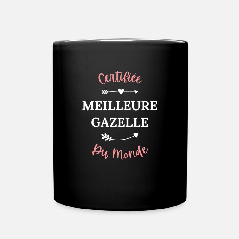 Certifiée meilleure Gazelle du monde - Mug uni - noir