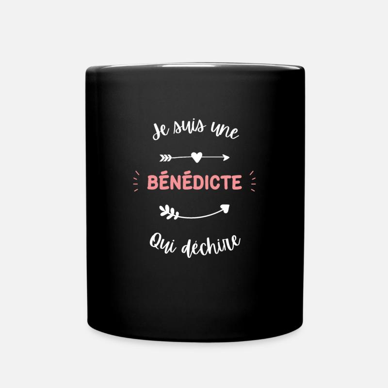 Je suis une Bénédicte qui déchire - Mug uni - noir
