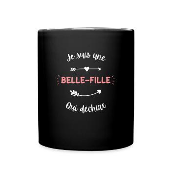 Je suis une belle fille qui déchire - Mug uni - noir - Devant