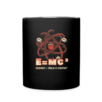 Energy = Milk x Coffee 2 Funny Physicist Coffee S - Tasse einfarbig - Schwarz - Vorne