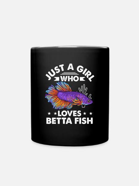 Just A Girl Who Loves Betta Fish Siamesischer Kamp - Tasse einfarbig - Schwarz