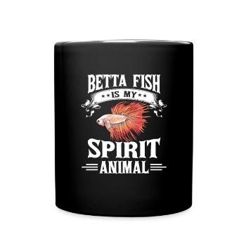 Betta Fish Is My Spirit Animal Siamesischer Kampff - Tasse einfarbig - Schwarz - Vorne