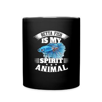 Betta Fish Is My Spirit Animal Siamesischer Kampff - Tasse einfarbig - Schwarz - Vorne