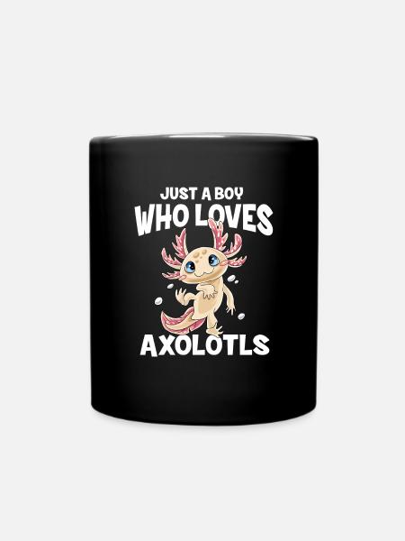 Just A Girl Who Loves Axolotls Jungen Süßes Axolot - Tasse einfarbig - Schwarz