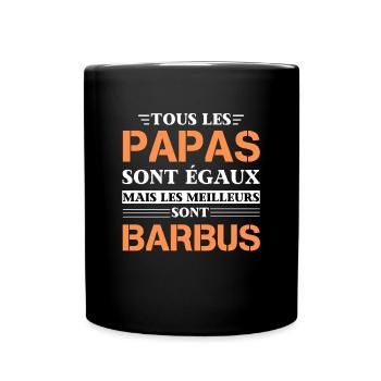 Meilleur papa Barbu Cadeau Homme Barbe - Mug uni - noir - Devant