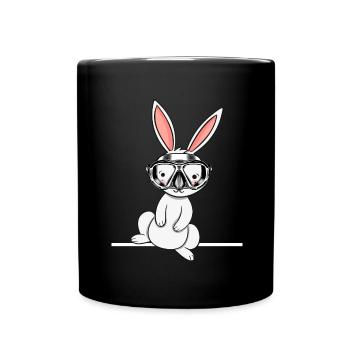 apnea dive oxygen snorkeling dive - Full Colour Mug - black - Front