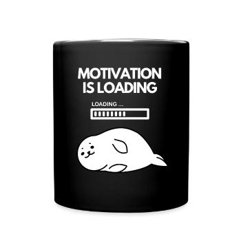 motivation sommeil chargé disant cadeau fatigué - Mug uni - noir - Devant