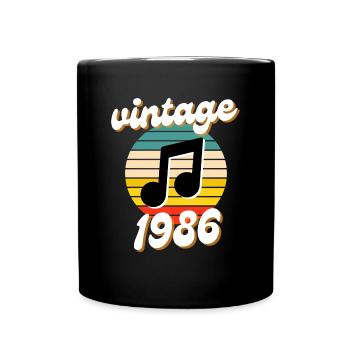 né millésime année 1986 idée cadeau années 80 - Mug uni - noir - Devant
