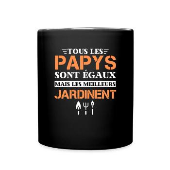 t-shirt humour jardin papy jardine cadeau noel - Mug uni - noir - Devant