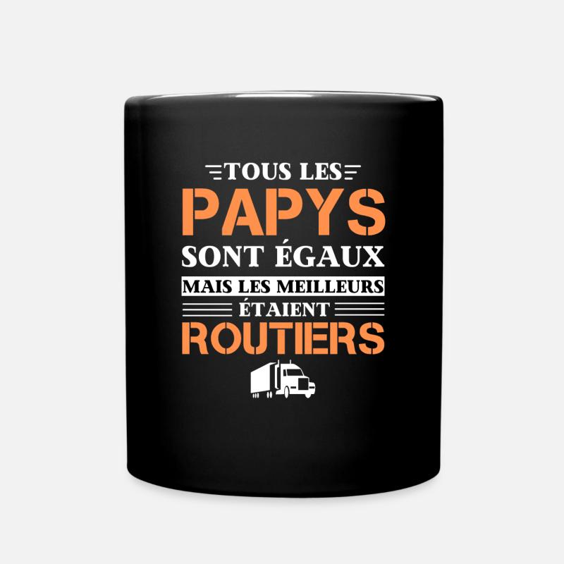 Routier Papy Cadeau Chauffeurs Routiers t-shirt - Mug uni - noir