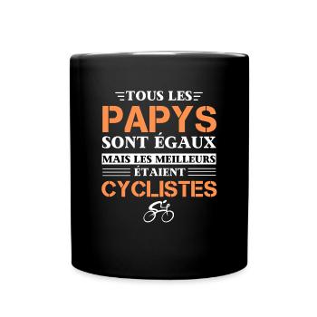 Humour Vélo Meilleur Papy Cycliste Cadeau - Mug uni - noir - Devant