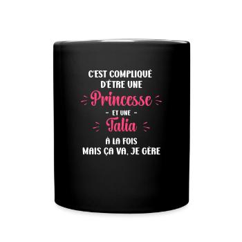 C est compliqué princesse et Talia - Mug uni - noir - Devant