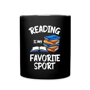 Bücher Lesen Buch Bücherwurm Buchnerd Roman - Tasse einfarbig - Schwarz - Vorne