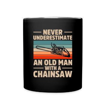 Idée cadeau de tronçonneuse Fabrication de bois Bûcherons - Mug uni - noir - Devant