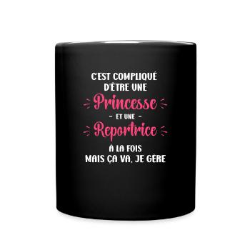 Reportrice - Mug uni - noir - Devant