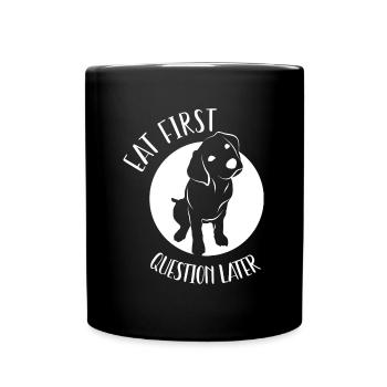 Labrador Geschenkidee für Labrador Retriever Hund - Tasse einfarbig - Schwarz - Vorne