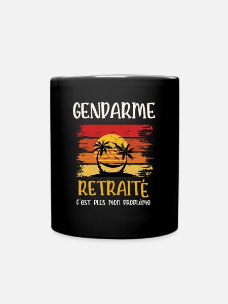 gendarme retraité - Mug uni - noir