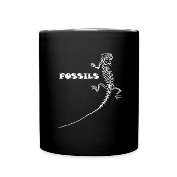 Dinosaurier, Fossilien, Paläontologe, - Tasse einfarbig - Schwarz - Vorne