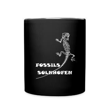 Dinosaurier, Fossilien, Paläontologe, - Tasse einfarbig - Schwarz - Vorne