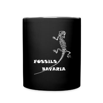 Dinosaurier, Fossilien, Paläontologe, - Tasse einfarbig - Schwarz - Vorne