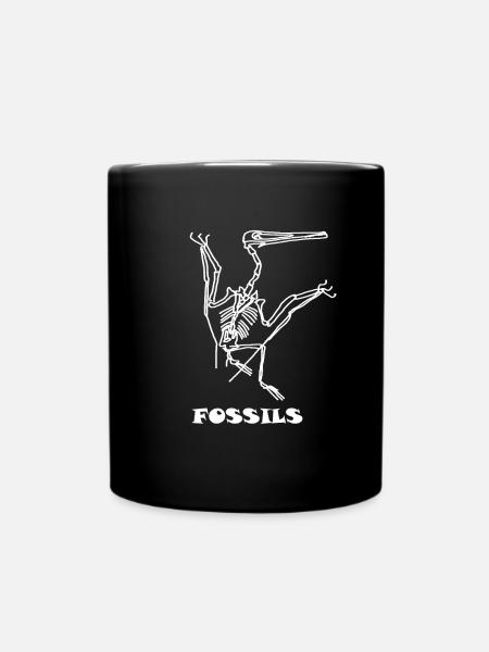 Dinosaurier, Fossilien, Paläontologe, - Tasse einfarbig - Schwarz