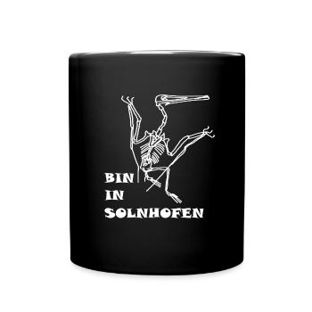 Dinosaurier, Fossilien, Paläontologe, - Tasse einfarbig - Schwarz - Vorne