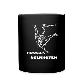 Dinosaurier, Fossilien, Paläontologe, - Tasse einfarbig - Schwarz - Vorne
