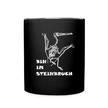 Dinosaurier, Fossilien, Paläontologe, - Tasse einfarbig - Schwarz - Vorne