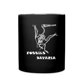 Dinosaurier, Fossilien, Paläontologe, - Tasse einfarbig - Schwarz - Vorne