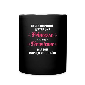 Princesse péruvienne - Mug uni - noir - Devant