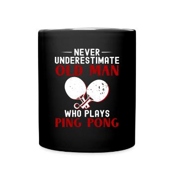 Tischtennisspieler Geschenk Ping Pong Tischtennis - Tasse einfarbig - Schwarz - Vorne