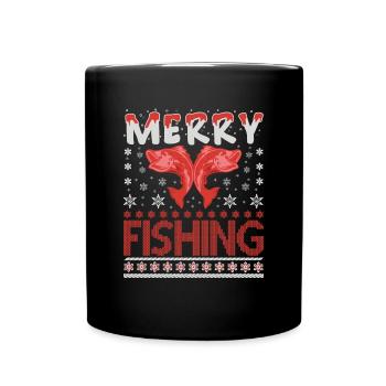 Pêche au pull de Noël moche - Mug uni - noir - Devant