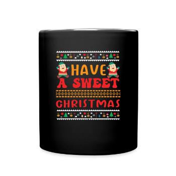 Pull de Noël moche - passez un doux Noël - Mug uni - noir - Devant