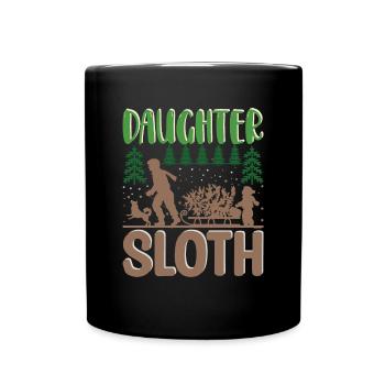 Pull de Noël moche - Fille Paresseux - Mug uni - noir - Devant