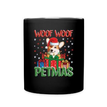 Vilain pull de Noël Corgi - Mug uni - noir - Devant