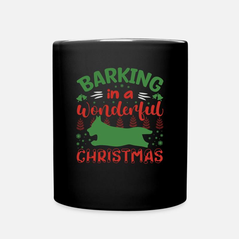 Ugly Christmas Sweater Corgi - Tasse einfarbig - Schwarz