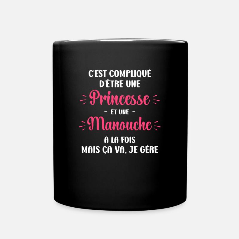 Princesse manouche - Mug uni - noir
