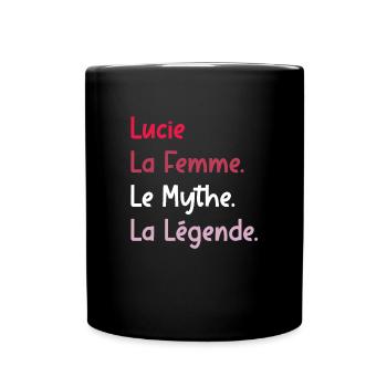 La femme le mythe la légende lucie - Mug uni - noir - Devant
