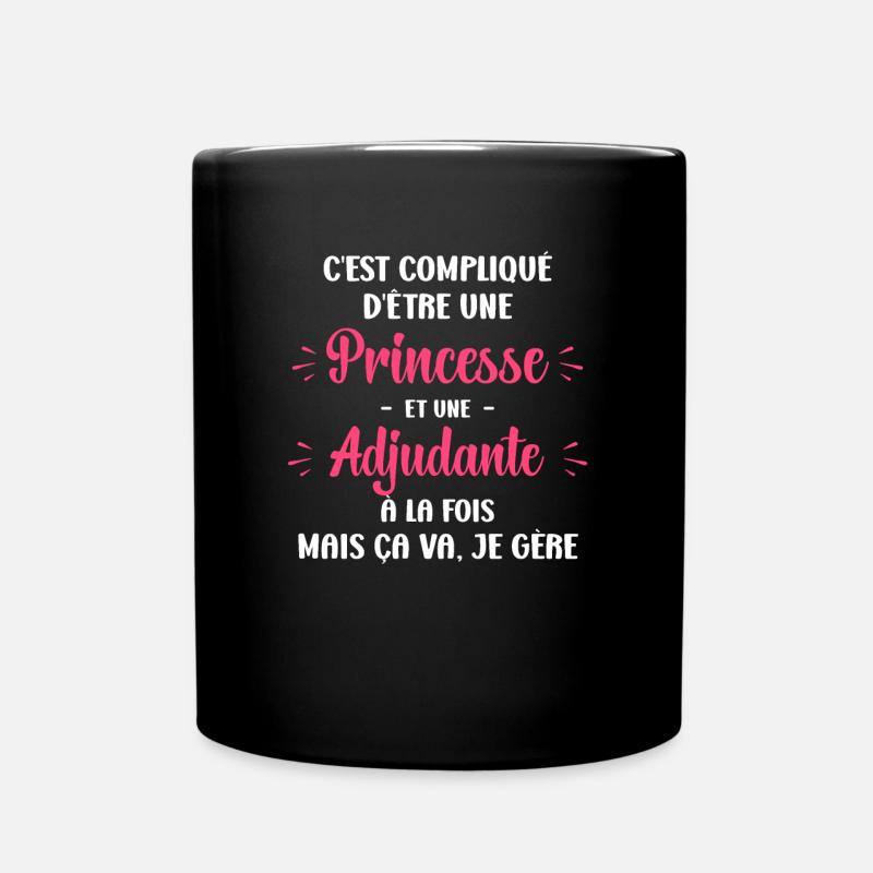 C'est compliqué d'être une princesse et une Adjuda - Mug uni - noir