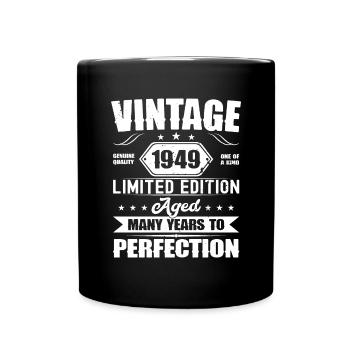 74 Birthday Gift Man Woman 1949 Born - Full Colour Mug - black - Front