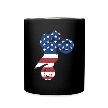 Sport Us Flag Motocross - Full Colour Mug - black - Front