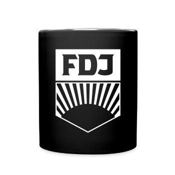 Logo de la jeunesse allemande libre FDJ (1c) - Mug uni - noir - Devant