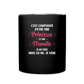 Princesse Mamilie - Mug uni - noir - Devant